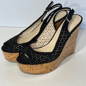 Black Nine West wedges